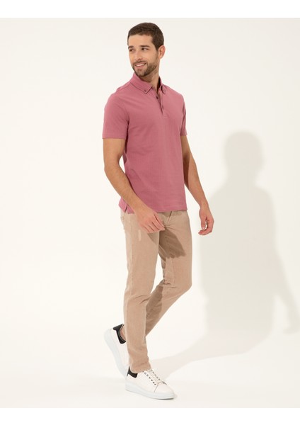 Pierre Cardin Erkek Gül Kurusu Slim Fit Polo Yaka Tişört 50249870-VR026