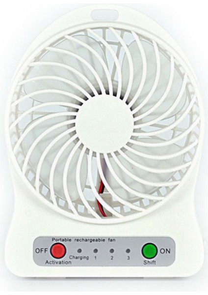 Şarjlı Vantilatör Mini Masa Üstü Taşınabilir El Fanı