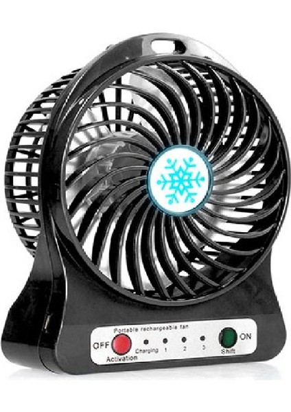 Portatif Mini USB Fan Şarj Edilebilir Masaüstü Vantilatör