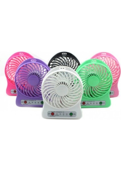 3 Kademeli Şarjlı Masa Üstü USB Mini Taşınabilir Vantilatör Fan