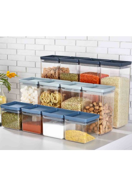 Vakumlu Kapak Kristal Mika Saklama - Erzak Kutusu