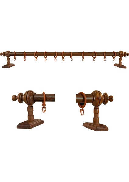 Ahşap Raysız Rustik Askısı