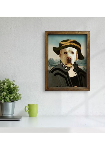 Evcil Dostlara Özel Portre Doğal Masif Ahşap Çerçeveli Tablo 45X65CM-5 modelleri