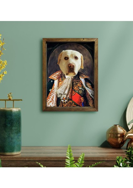 Evcil Dostlara Özel Portre Doğal Masif Ahşap Çerçeveli Tablo 45X65CM-3 fiyatları