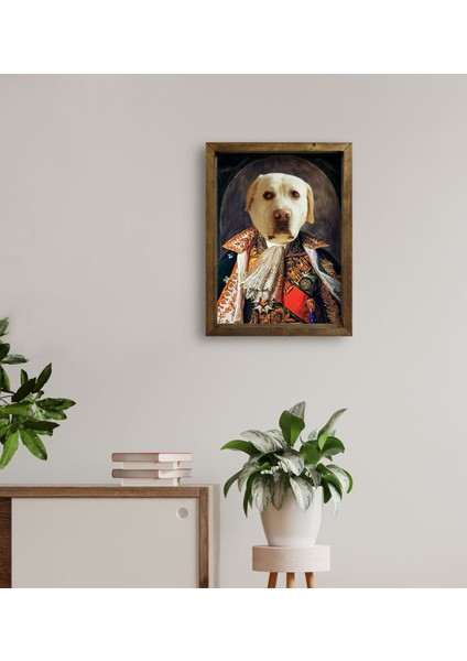 Evcil Dostlara Özel Portre Doğal Masif Ahşap Çerçeveli Tablo 45X65CM-3 fırsatları