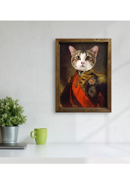 Evcil Dostlara Özel Portre Doğal Masif Ahşap Çerçeveli Tablo 45X65CM-6 modelleri
