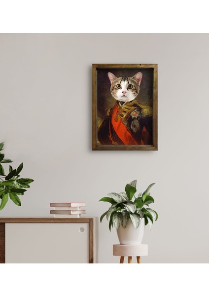 Evcil Dostlara Özel Portre Doğal Masif Ahşap Çerçeveli Tablo 45X65CM-6 fırsatları