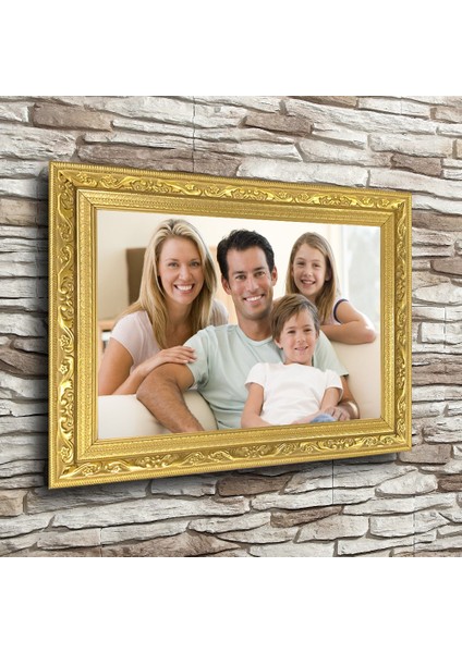 Kişiye Özel Altın Yaldız Çerçeveli A3 Tablo - Yatay