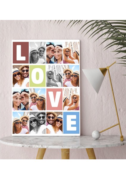 Kişiye Özel Love Temalı Kanvas Tablo 30X50CM