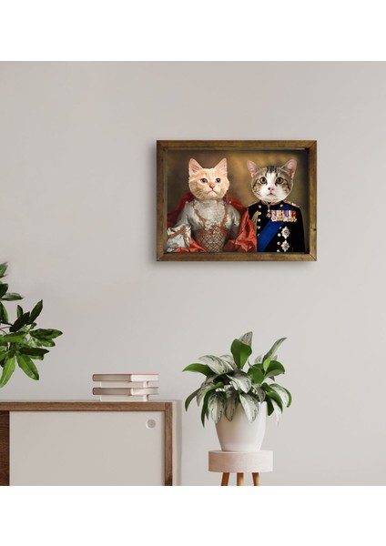 Evcil Dostlara Özel Portre Doğal Masif Ahşap Çerçeveli Tablo 30X40CM-18 fırsatları