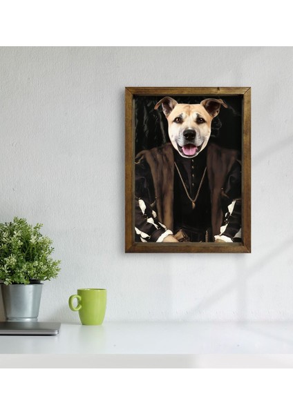 Evcil Dostlara Özel Portre Doğal Masif Ahşap Çerçeveli Tablo 30X40CM-12 modelleri