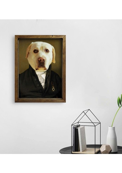 Evcil Dostlara Özel Portre Doğal Masif Ahşap Çerçeveli Tablo 30X40CM-1 fiyatları