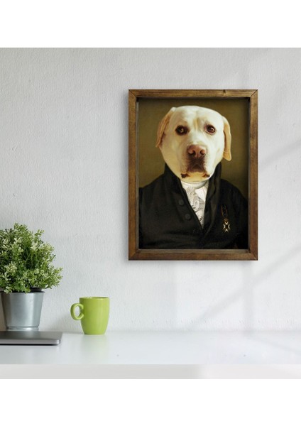 Evcil Dostlara Özel Portre Doğal Masif Ahşap Çerçeveli Tablo 30X40CM-1 modelleri