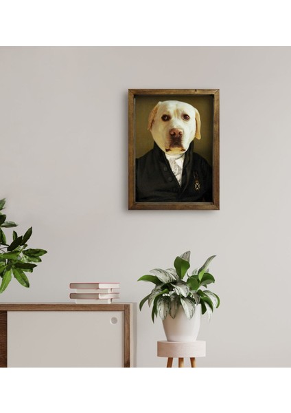 Evcil Dostlara Özel Portre Doğal Masif Ahşap Çerçeveli Tablo 30X40CM-1 fırsatları