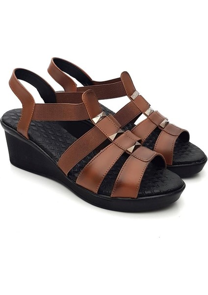 Goldstep 1186 Kadın Lastikli Comfort Feta Topuk Sandalet modelleri
