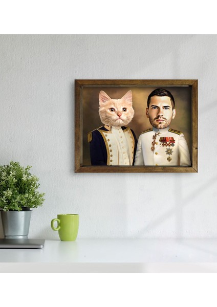 Evcil Dostlara Özel Portre Doğal Masif Ahşap Çerçeveli Tablo 30X40CM-34 modelleri