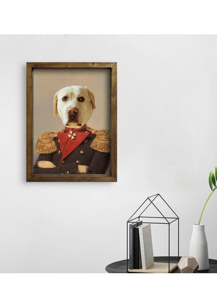 Evcil Dostlara Özel Portre Doğal Masif Ahşap Çerçeveli Tablo 45X65CM-15