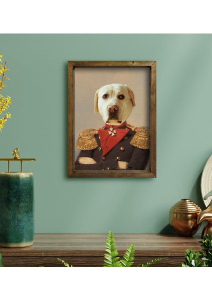 Evcil Dostlara Özel Portre Doğal Masif Ahşap Çerçeveli Tablo 45X65CM-15 fiyatları