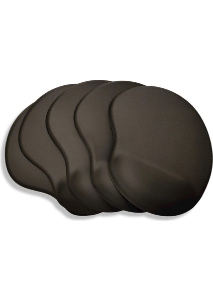 Ergonomik Mouse Pad - Bilek Destekli - Kesik Oval Siyah fırsatları
