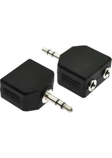 3.5mm Aux Jak Çoklayıcı 2 x 3.5mm Stereo Dönüştürücü