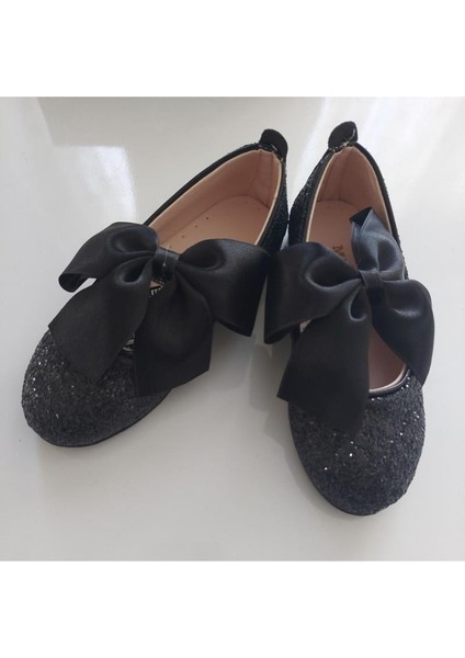 Fiyonk ve Cam Kırığı Detaylı Kız Çocuk Babet - Siyah fiyatları