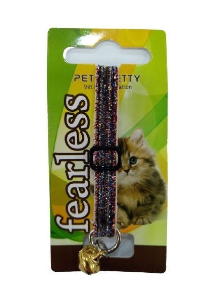 Fearless Simli Kedi Boyun Tasması Zilli