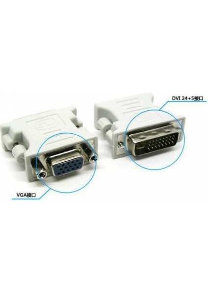 24 + 5 DVI To VGA Çevirici DVI To VGA