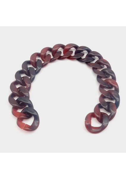 37 cm Akrilik Bordo Renk Çanta Zinciri