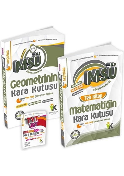 MSÜ Matematik Tek Kitap ve Geometrinin Kara Kutusu Konu Özetli Dijital Çözümlü Sor Bankası