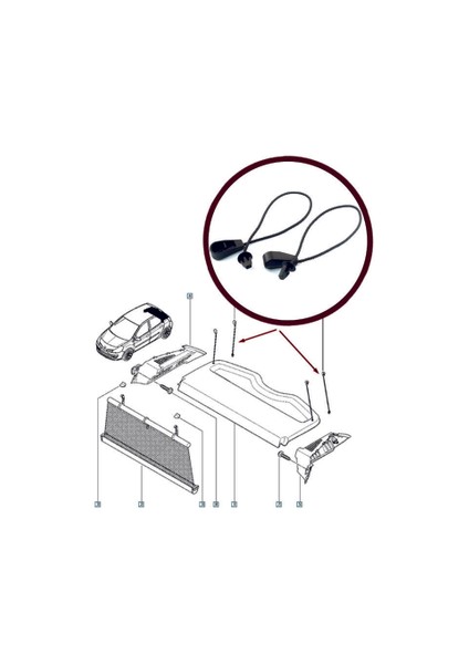 Renault Bagaj Raf Ipi Agraflı Takım (Megane 2 / Clio 4 / Scenic / LAGUNA)7701062123 indirimleri