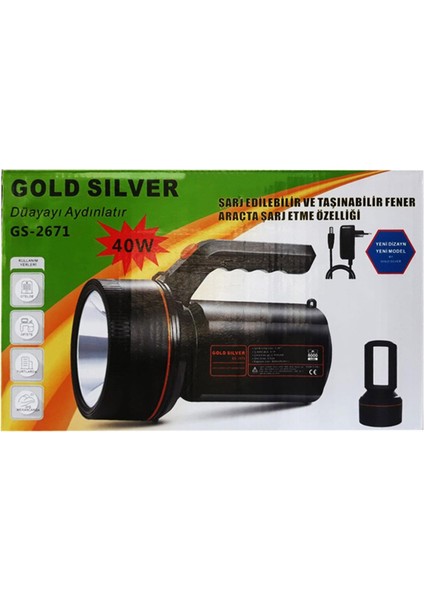 Şarjlı El Feneri Çok Amaçlı LED El Lambası 40W modelleri