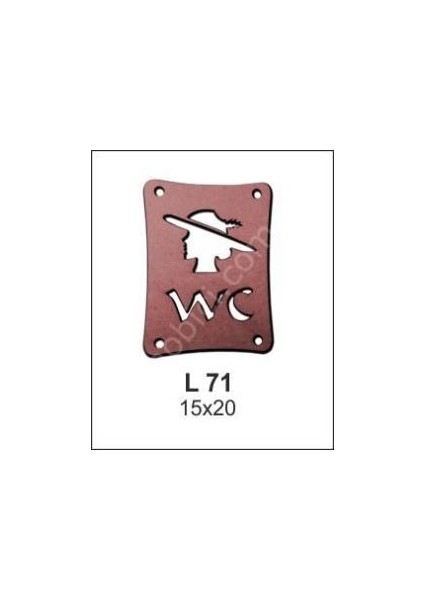 Kadın Wc Kapı ve Duvar Pano L-71