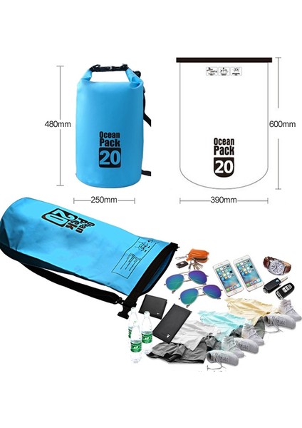Pvc Su Geçirmez Namlu Torbası, Kapasite: 20 lt. (Koyu Mavi) (Yurt Dışından) fiyatları