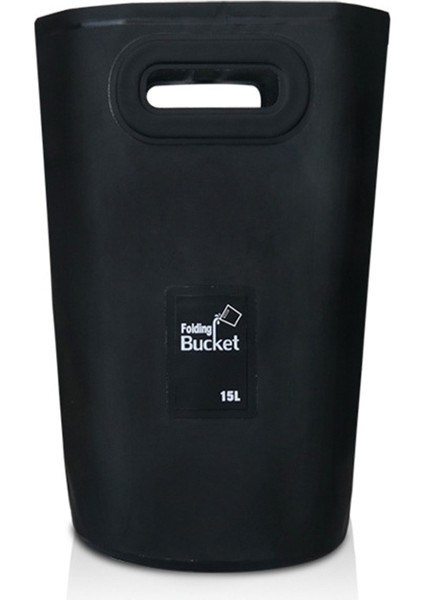 Dış Mekan Taşınabilir Katlanır Lavabo Pvc Katlanabilir Kova, Kapasite: 15 lt. (Siyah) (Yurt Dışından)