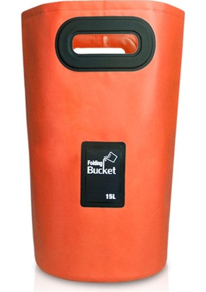 Dış Mekan Taşınabilir Katlanır Lavabo Pvc Katlanabilir Kova, Kapasite: 15 lt. (Turuncu) (Yurt Dışından)