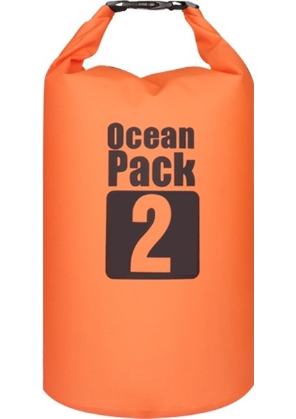 Açık Su Geçirmez Torba Kuru Çuval Pvc Namlu Torbası, Kapasite: 2 lt. (Turuncu) (Yurt Dışından)