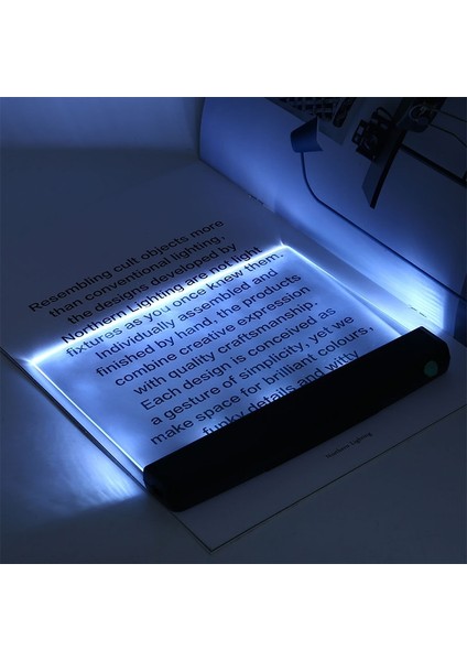 LED Tablet Kitap Işık Okuma Gece Lambası Göz Koruma Öğrenci Gece Okuma Lambası Düz Plaka Araba Seyahat Paneli LED Masa Lambası(Yurt Dışından)