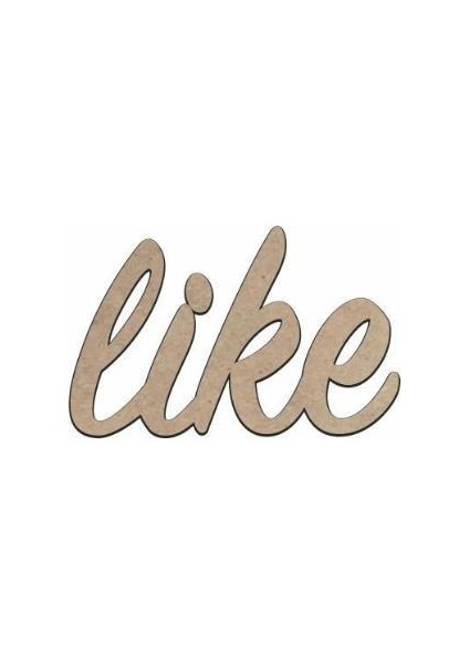 Like Yazısı Boyanabilir Ahşap Obje Ds-20