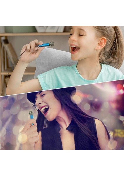 Taşınabilir Mini Vokal Enstrüman Karaoke Mikrofon Hoparlör Makinesi Vokal Kayıt Gül Altın (Yurt Dışından) indirimleri