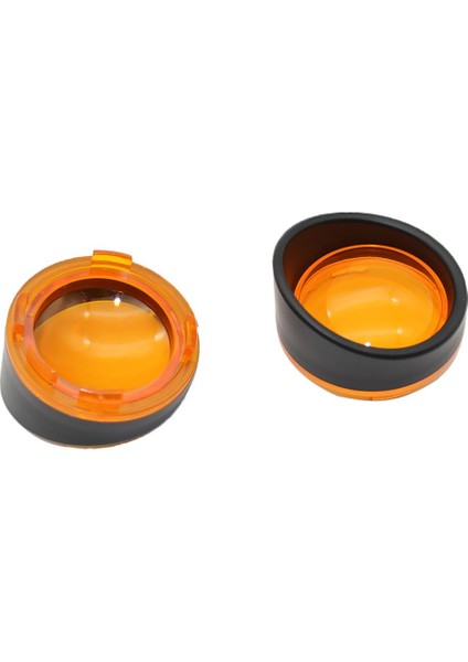 Motosiklet Turn Sinyal Sarı Lens Kiti Siyah Trim Halkası Visor Stil (Yurt Dışından) fiyatları