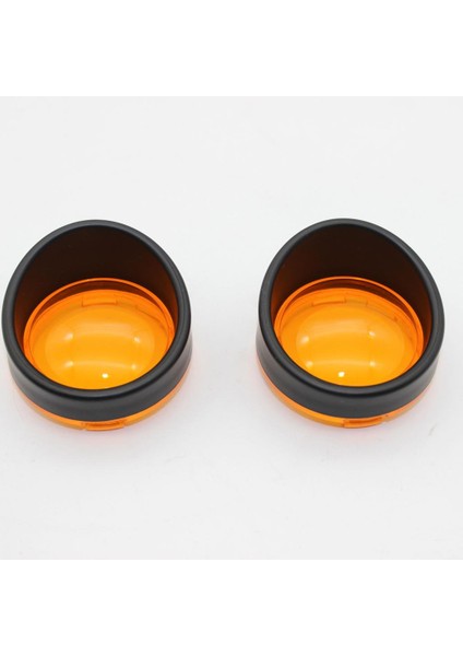 Motosiklet Turn Sinyal Sarı Lens Kiti Siyah Trim Halkası Visor Stil (Yurt Dışından) fırsatları