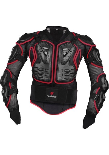 1 Suit Herobiker Tam Vücut Koruyucu Armer Ceket Göğüs Koruması Kırmızı Xl (Yurt Dışından)