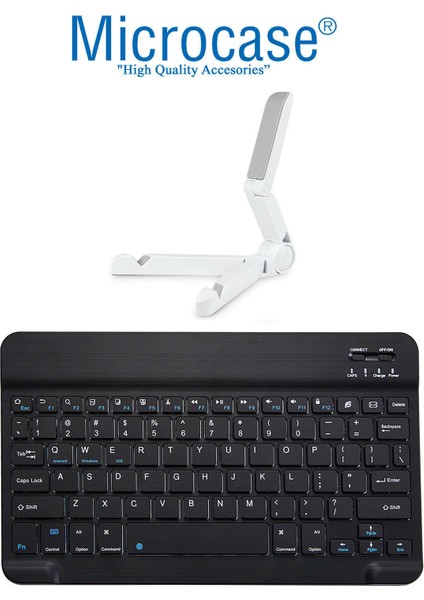 iPad Pro 12.9 2018 Bluetooth Klavye 27 cm (Tr Sticker) + Tablet Standı - AL2754