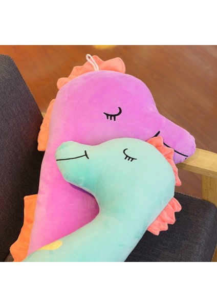 (Yeşil) 80 cm Dev Denizatı Peluş Oyuncaklar Renkli Yumuşak Doldurulmuş Peluş Bebek Kawaii Odası Dekor Karikatür Yastık Yastık Hediye Çocuklar Için | Peluş Yastıklar (Yurt Dışından)