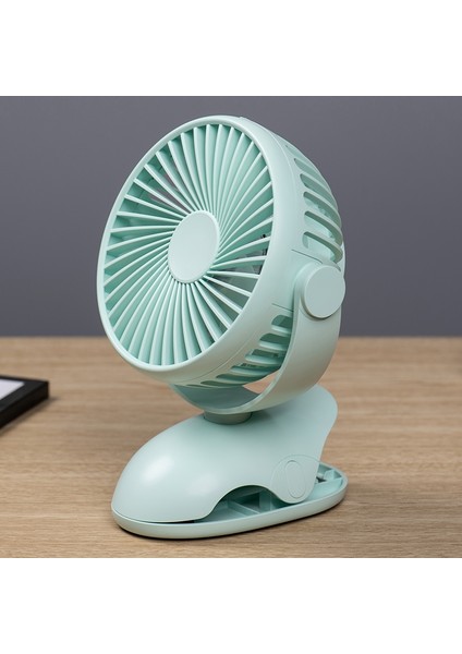 D603 4W USB Şarj Masaüstü Fan Klip Fanı, 4 Hız Kontrolü (Yeşil) ( Dışından)