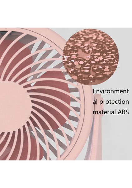 Jd-Q1 Ofis Öğrenci Mini Sessiz USB Fan (Pembe) ( Dışından)