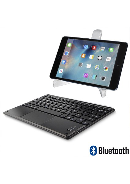 iPad Pro 12.9 2021 5.nesil Bluetooth Touchpad Klavye 28 cm (Tr Sticker) + Stand AL2756