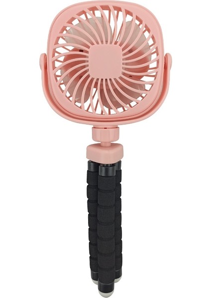 Ahtapot Arabası Deformasyonu Fan Masaüstü Taşınabilir El Tipi USB Küçük Fan, Renk: 1200Mah Pembe ( Dışından)