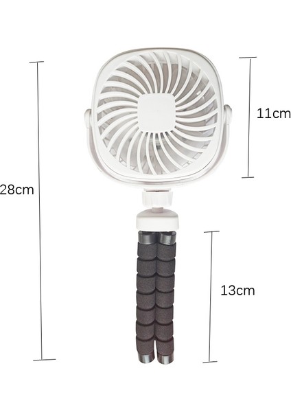 Ahtapot Arabası Deformasyonu Fan Masaüstü Taşınabilir El Tipi USB Küçük Fan, Renk: 1200Mah Pembe ( Dışından)