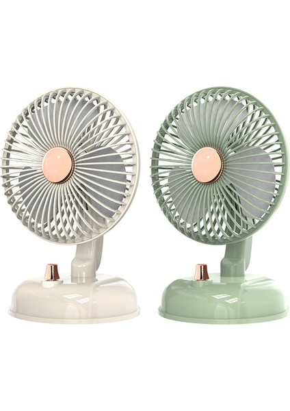 F10 Taşınabilir Sessiz Masaüstü Retro Hareketli Kafa USB Fan (Bean Green) ( Dışından)